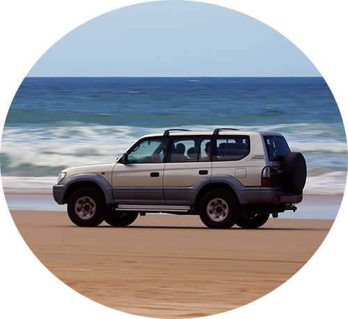 Driving on the beach